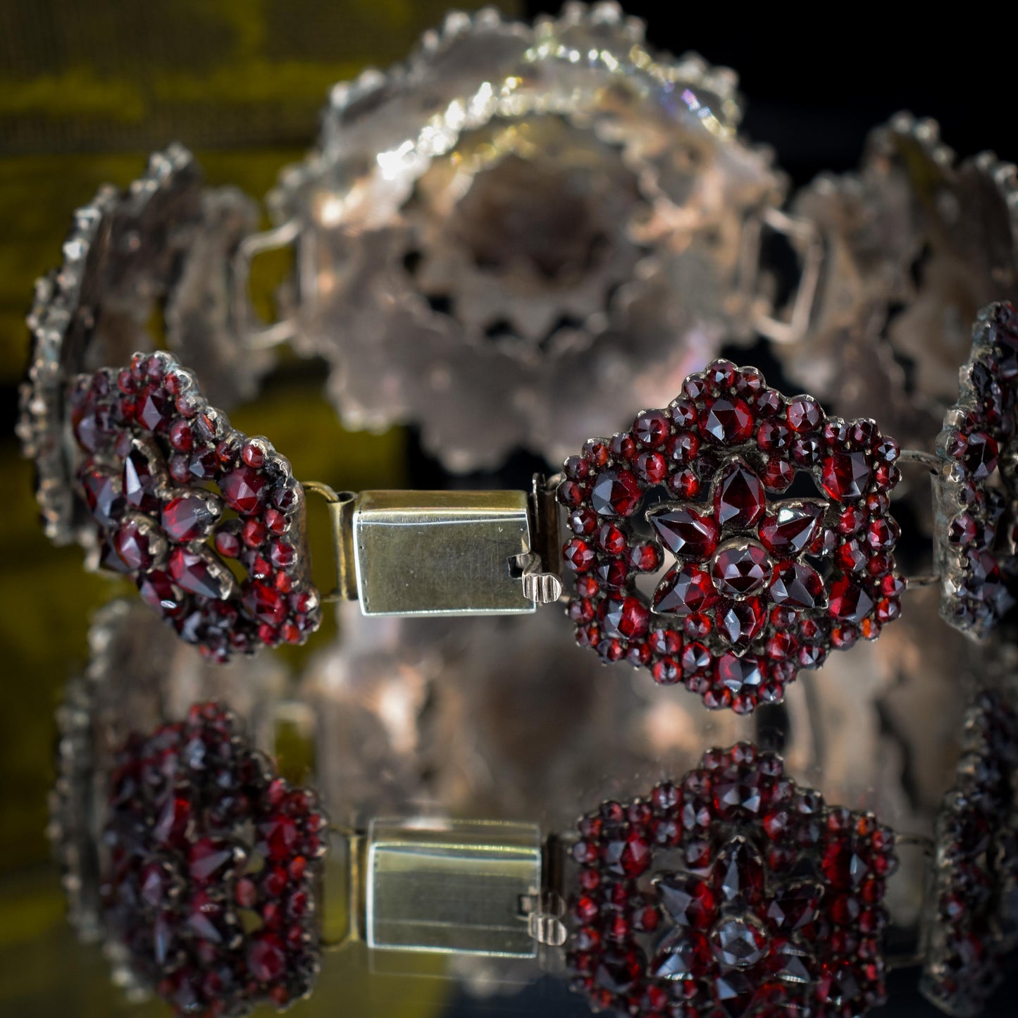 Antique Victorian Bohemian Garnet Bracelet | Circa.1890