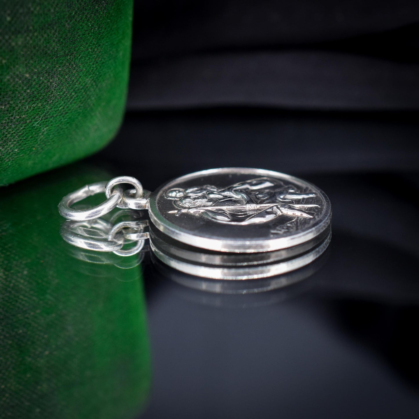 Vintage Silver St. Christopher Charm Pendant