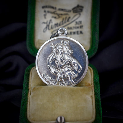 Vintage Silver St. Christopher Charm Pendant