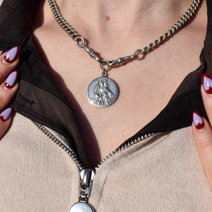Vintage Silver St. Christopher Charm Pendant