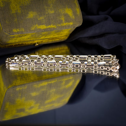 Vintage 9ct Gold 19″ Fancy Link Chain Necklace with Dog Clip