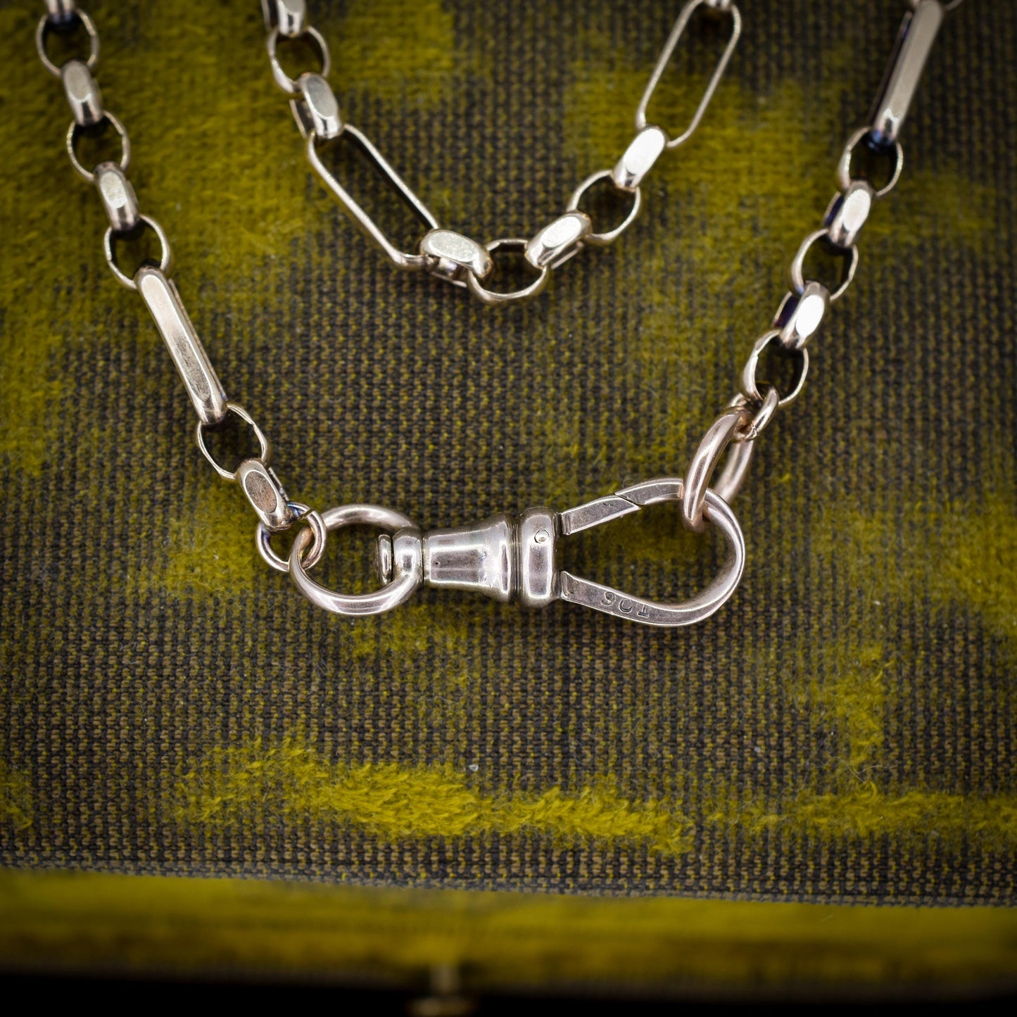 Vintage 9ct Gold 19″ Fancy Link Chain Necklace with Dog Clip