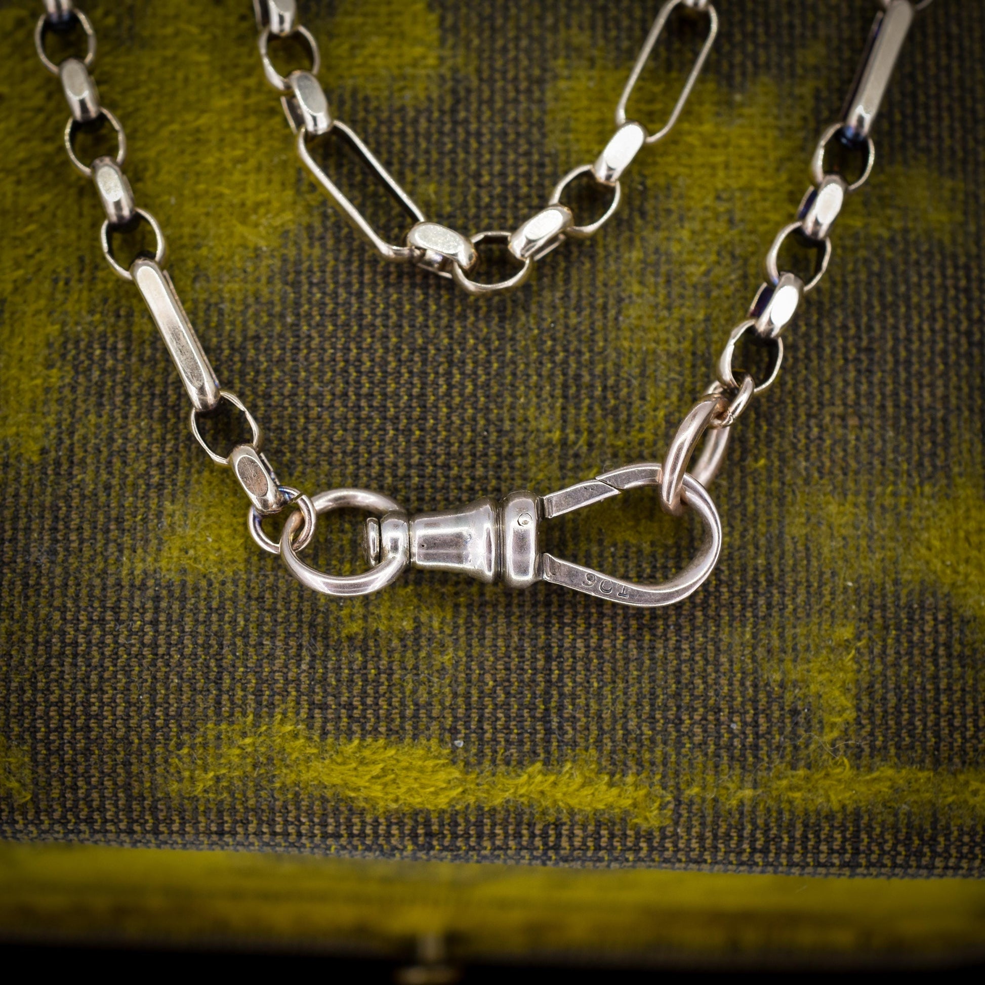 Vintage 9ct Gold 19″ Fancy Link Chain Necklace with Dog Clip