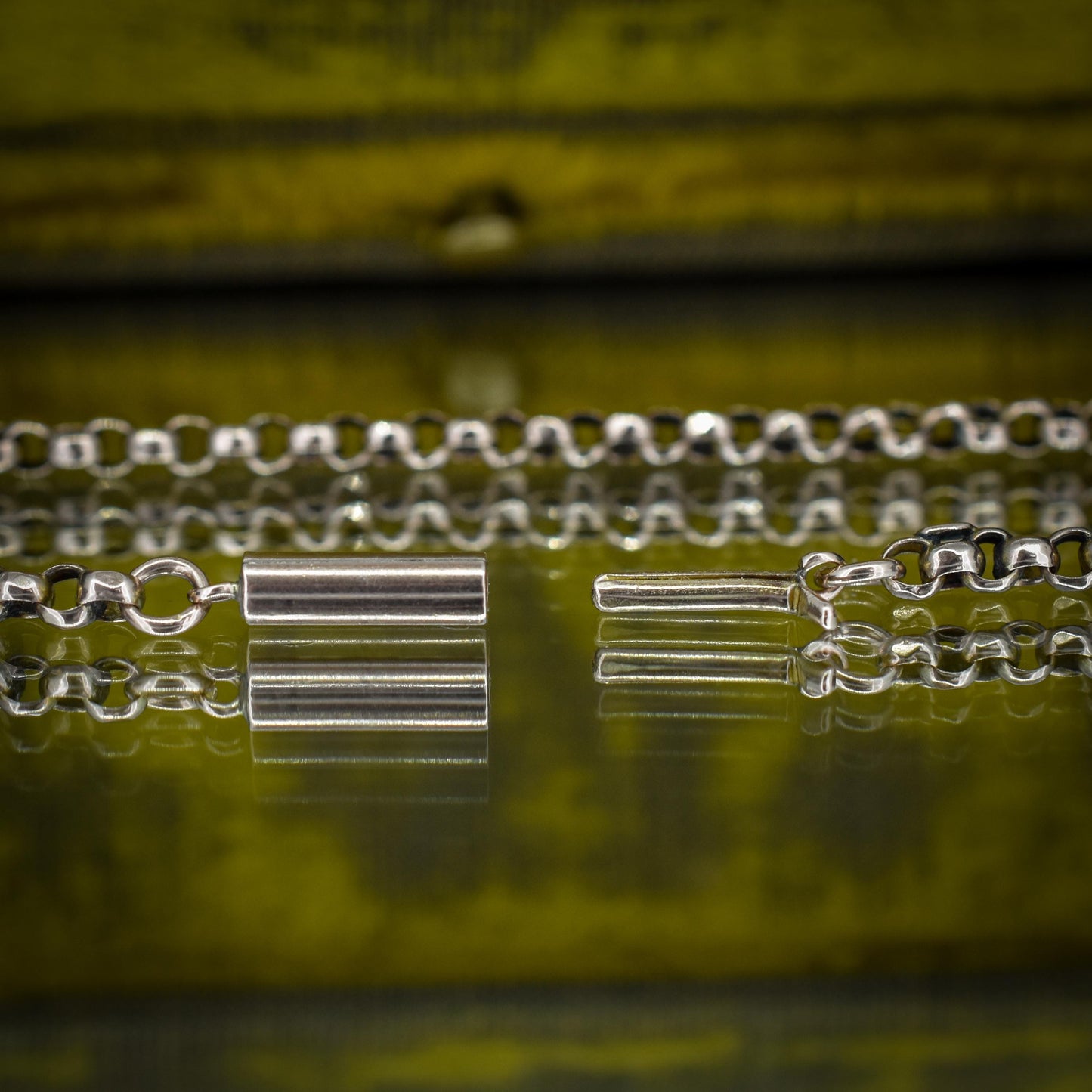 Antique Victorian 9ct Gold Faceted Belcher Link Chain Necklace with Barrel Clasp | 18"