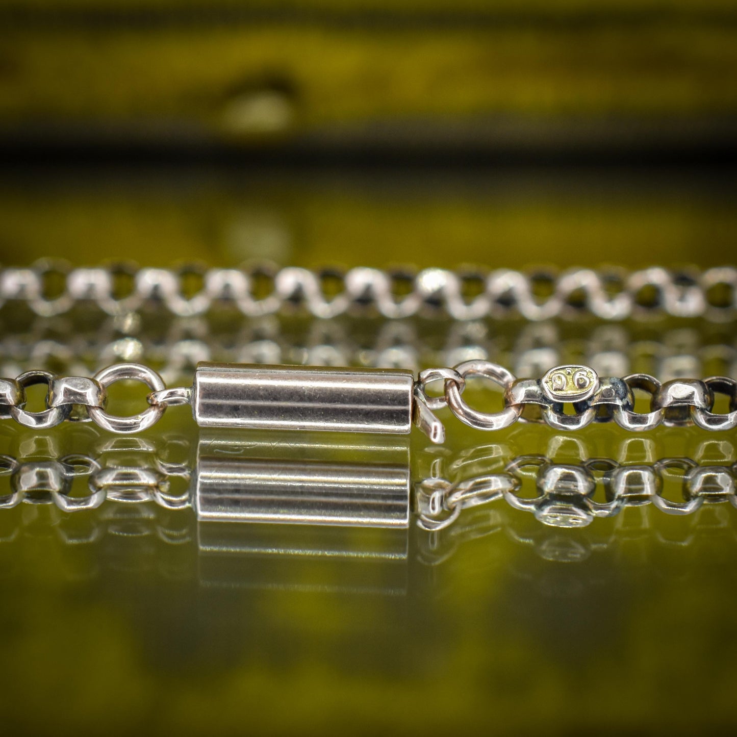 Antique Victorian 9ct Gold Faceted Belcher Link Chain Necklace with Barrel Clasp | 18"