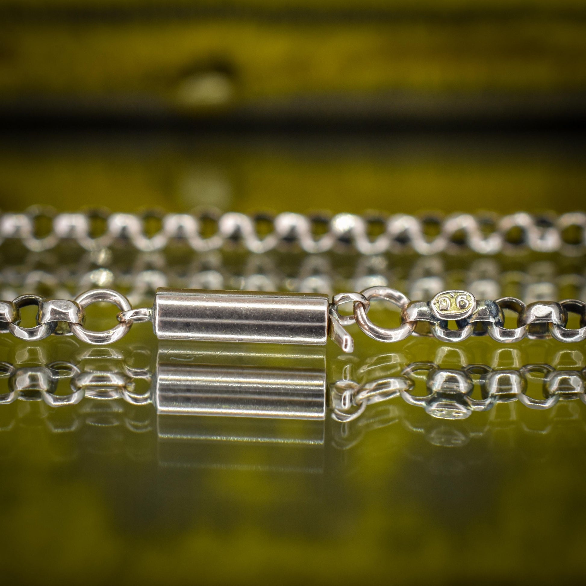 Antique Victorian 9ct Gold Faceted Belcher Link Chain Necklace with Barrel Clasp | 18"