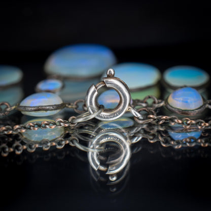 Antique Edwardian Opal Fringe Festoon Necklace | 15"