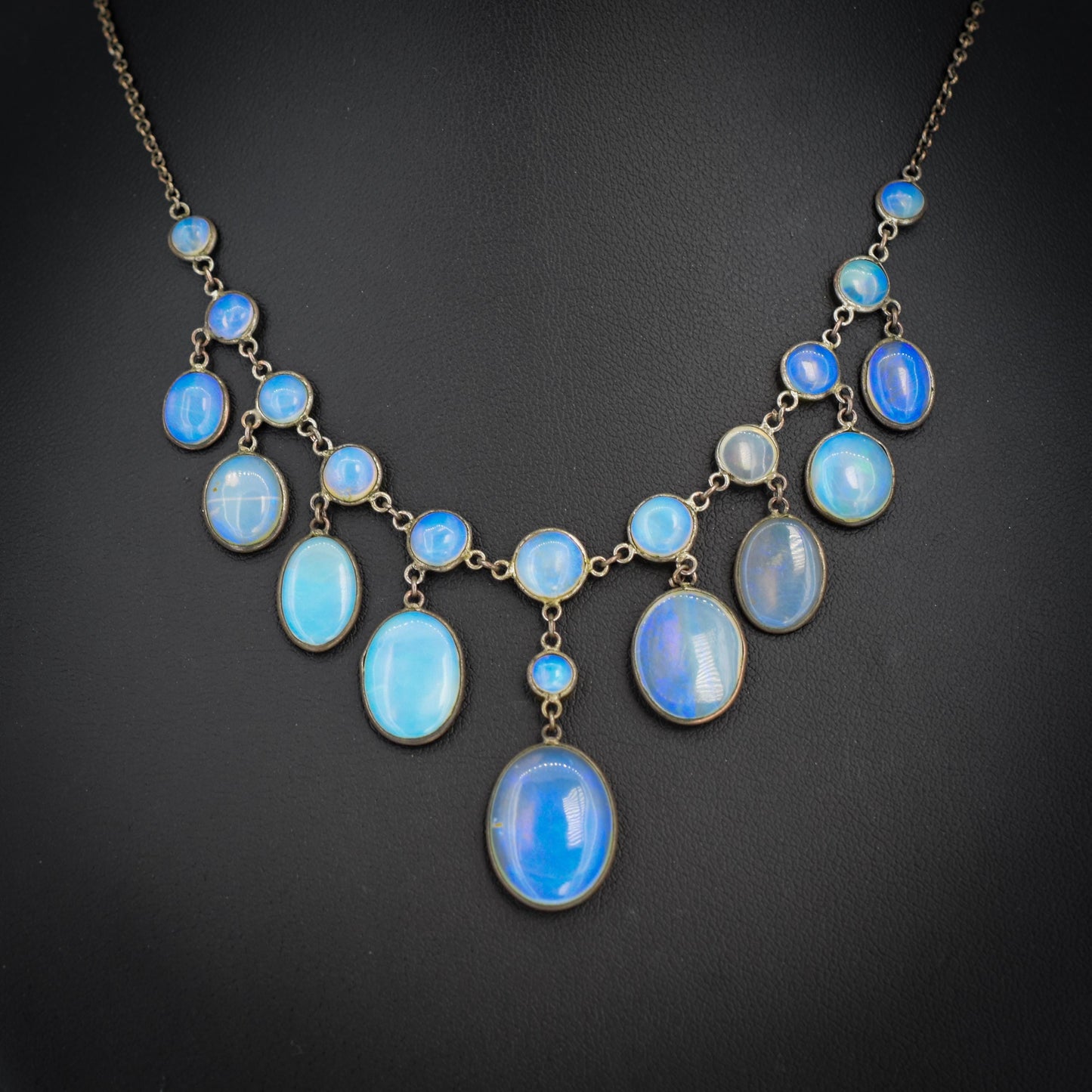 Antique Edwardian Opal Fringe Festoon Necklace | 15"