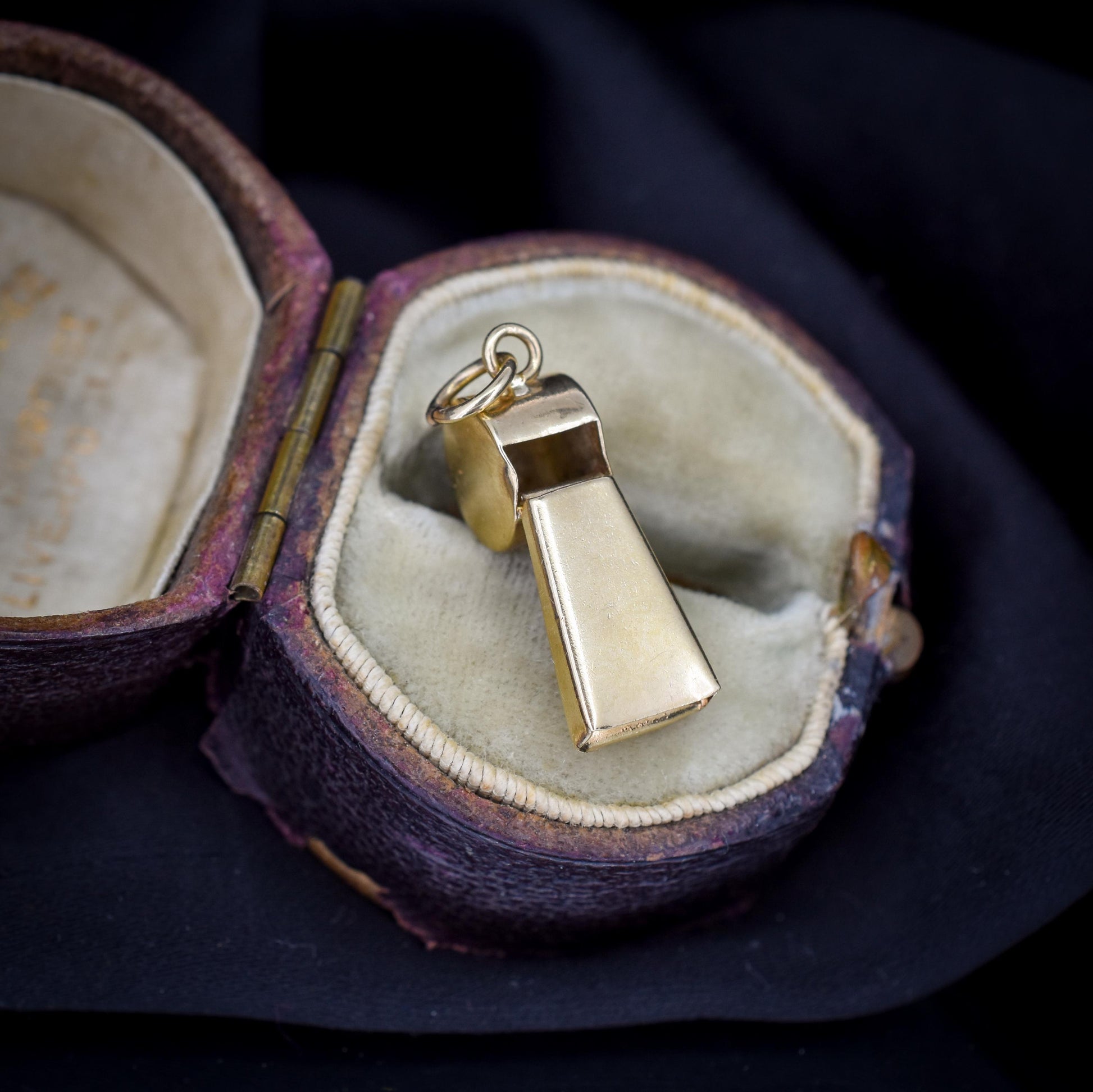 Vintage 9ct Gold Whistle Charm Pendant | London 1975
