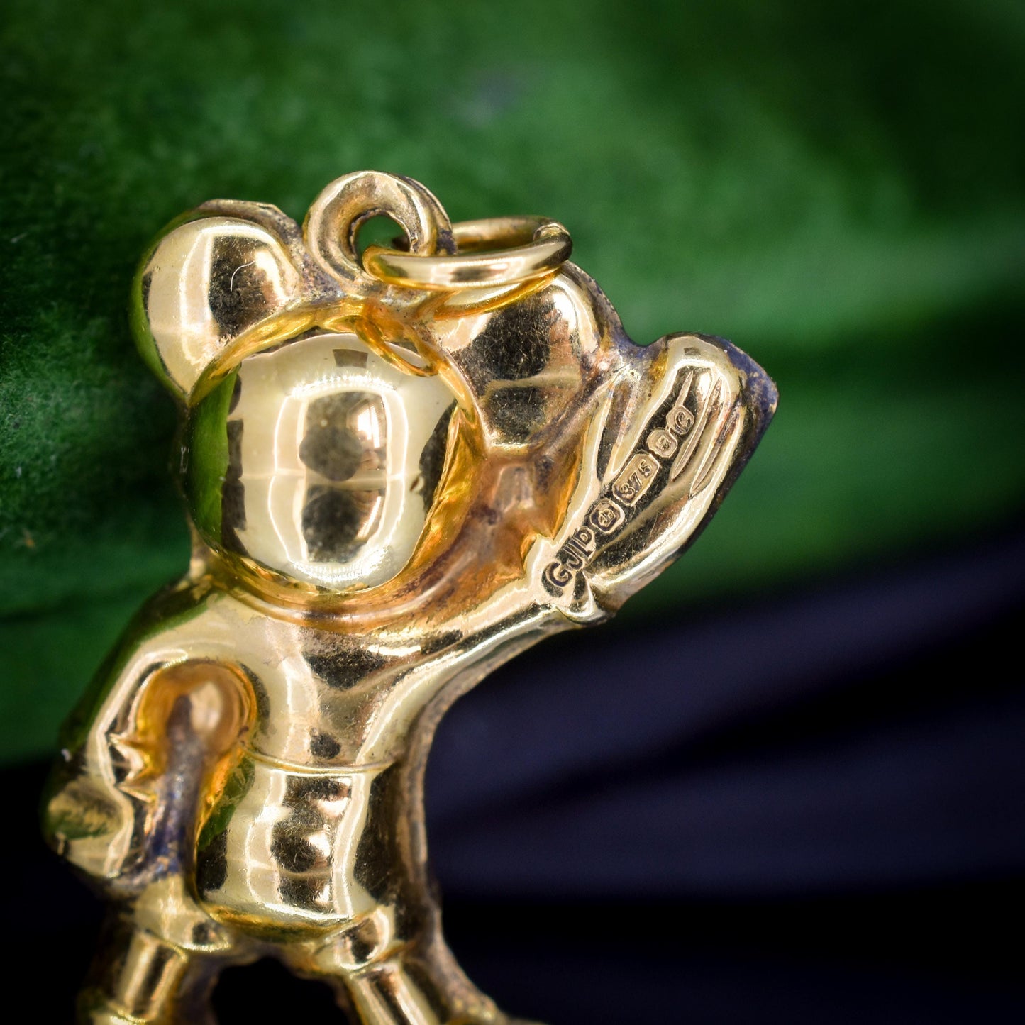 Vintage 9ct Gold Mickey Mouse Enamel Charm | Dated 1977