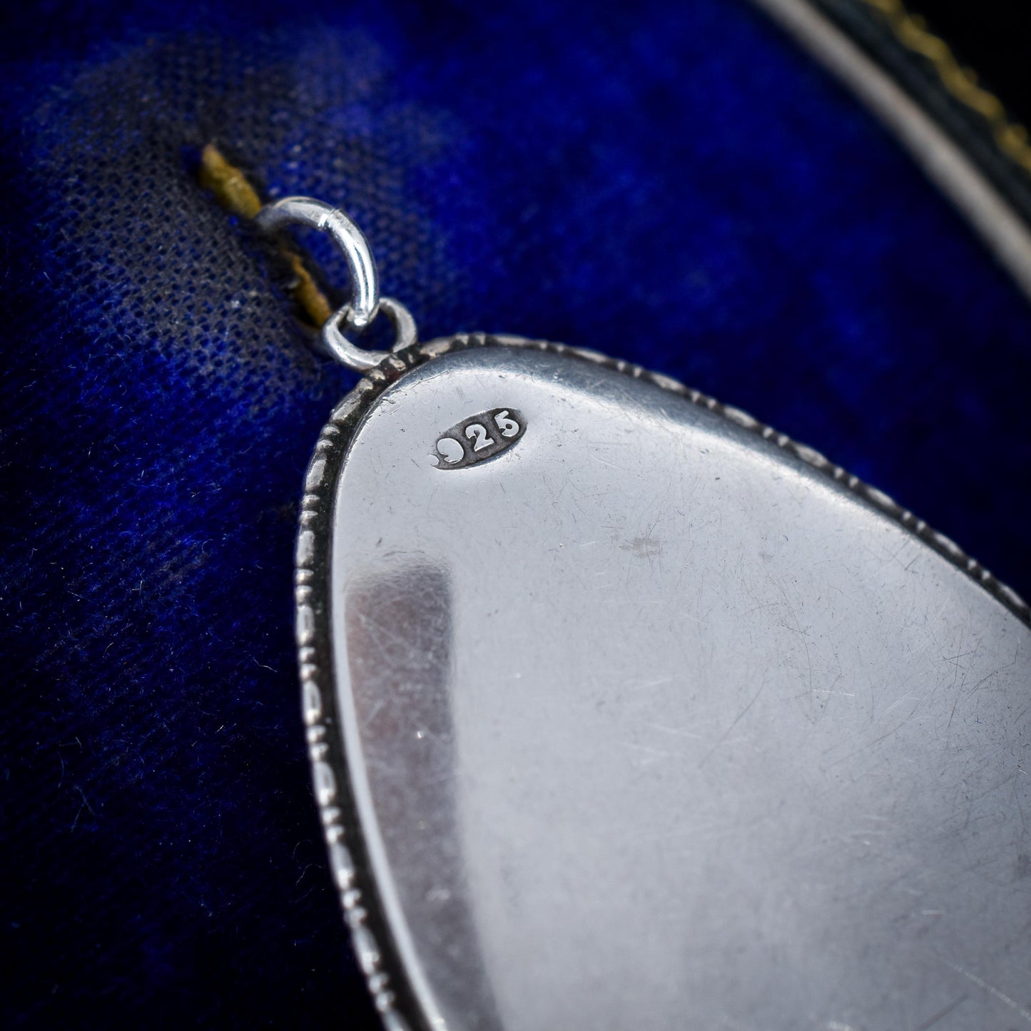 Antique Art Deco Butterfly Wing Sterling Silver Pendant