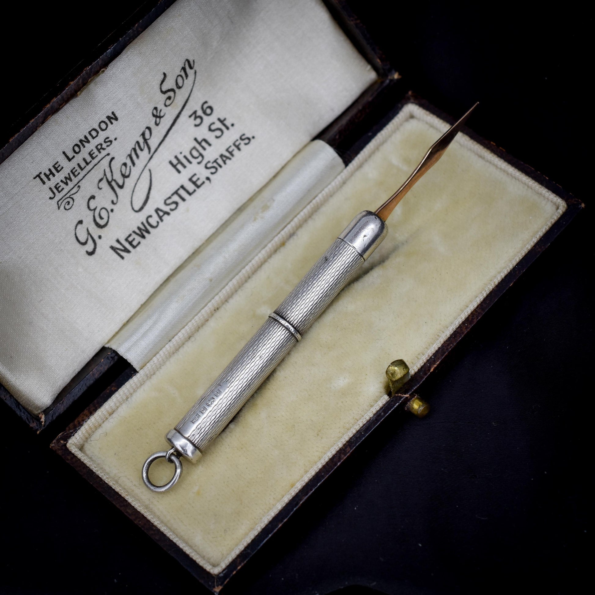 Vintage Sterling Silver and Gold Toothpick Pendant | 1995