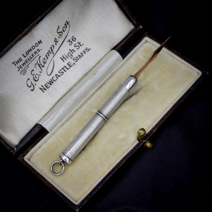 Vintage Sterling Silver and Gold Toothpick Pendant | 1995