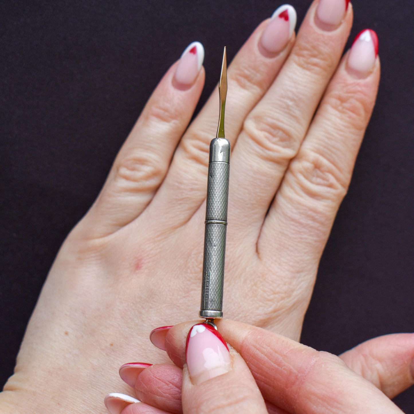 Vintage Sterling Silver and Gold Toothpick Pendant | 1995