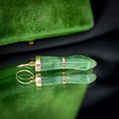Vintage Green Jade Hand Mano Figa Pendant