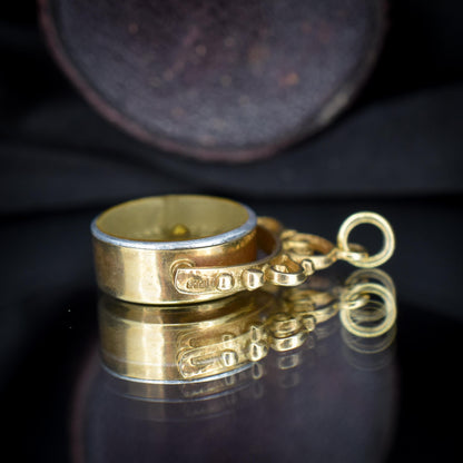 Vintage 9ct Gold Compass Pendant Charm | Birmingham 1964