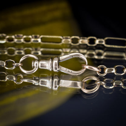 Vintage 9ct Gold 19″ Fancy Link Chain Necklace with Dog Clip