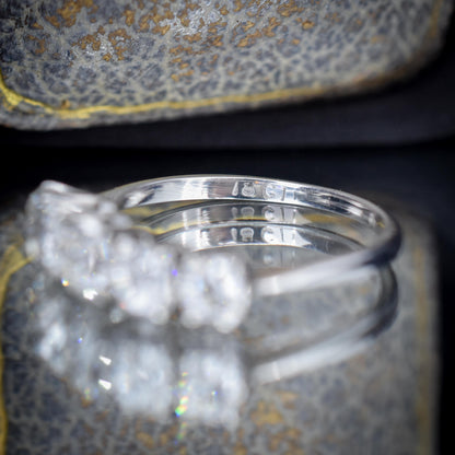 Antique Old Cut Diamond Five Stone 18ct White Gold Ring - 1.25ct total