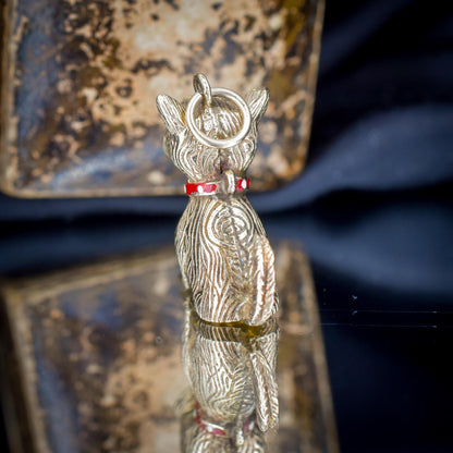 Vintage 9ct Gold Enamelled Scottie Terrier Dog Charm | London 1976