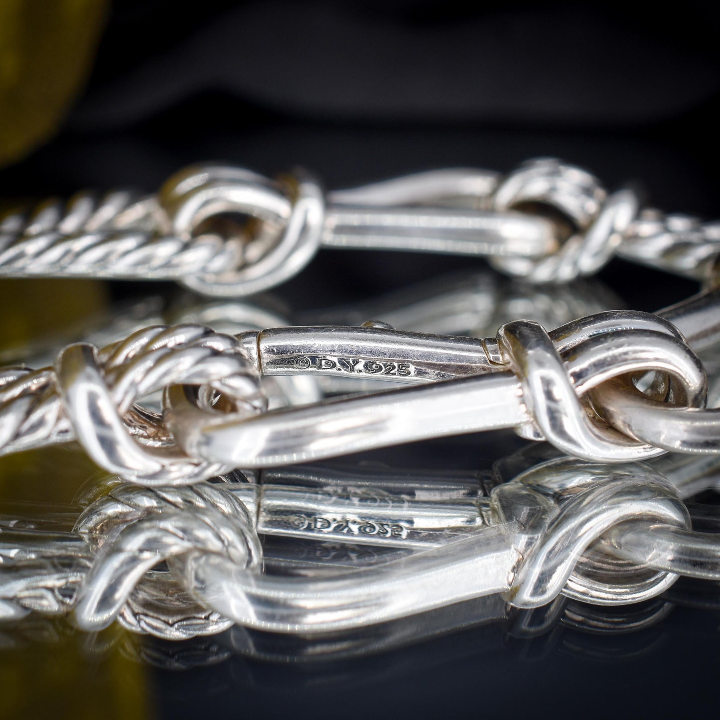 David Yurman Thoroughbred Loop Sterling Silver Chain Bracelet | 7"