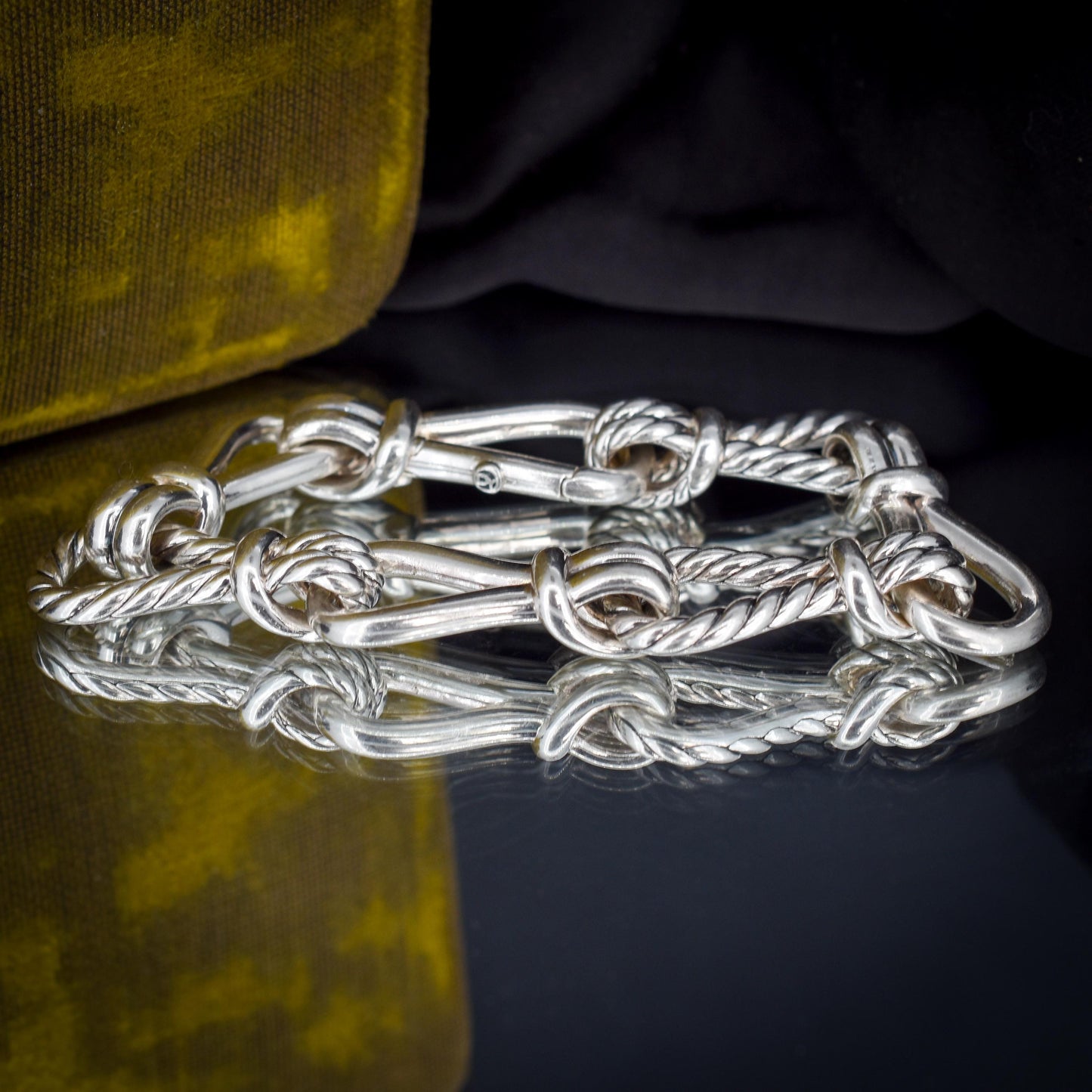 David Yurman Thoroughbred Loop Sterling Silver Chain Bracelet | 7"