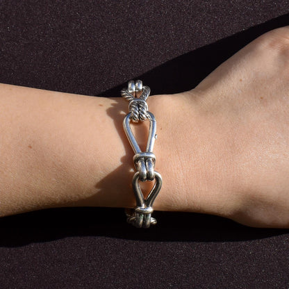 David Yurman Thoroughbred Loop Sterling Silver Chain Bracelet | 7"