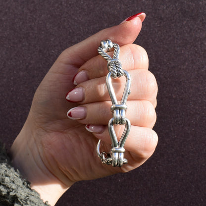 David Yurman Thoroughbred Loop Sterling Silver Chain Bracelet | 7"