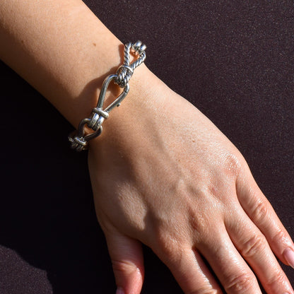 David Yurman Thoroughbred Loop Sterling Silver Chain Bracelet | 7"