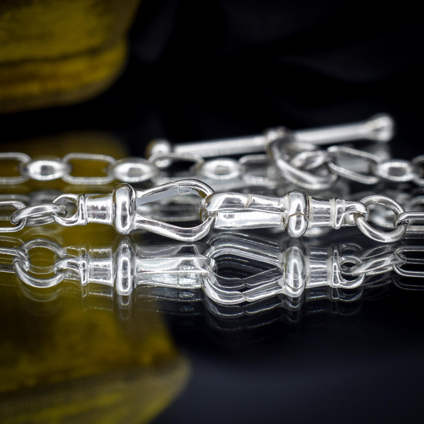 Vintage Sterling Silver 20" Mariner Anchor Link Chain Necklace with T-Bar