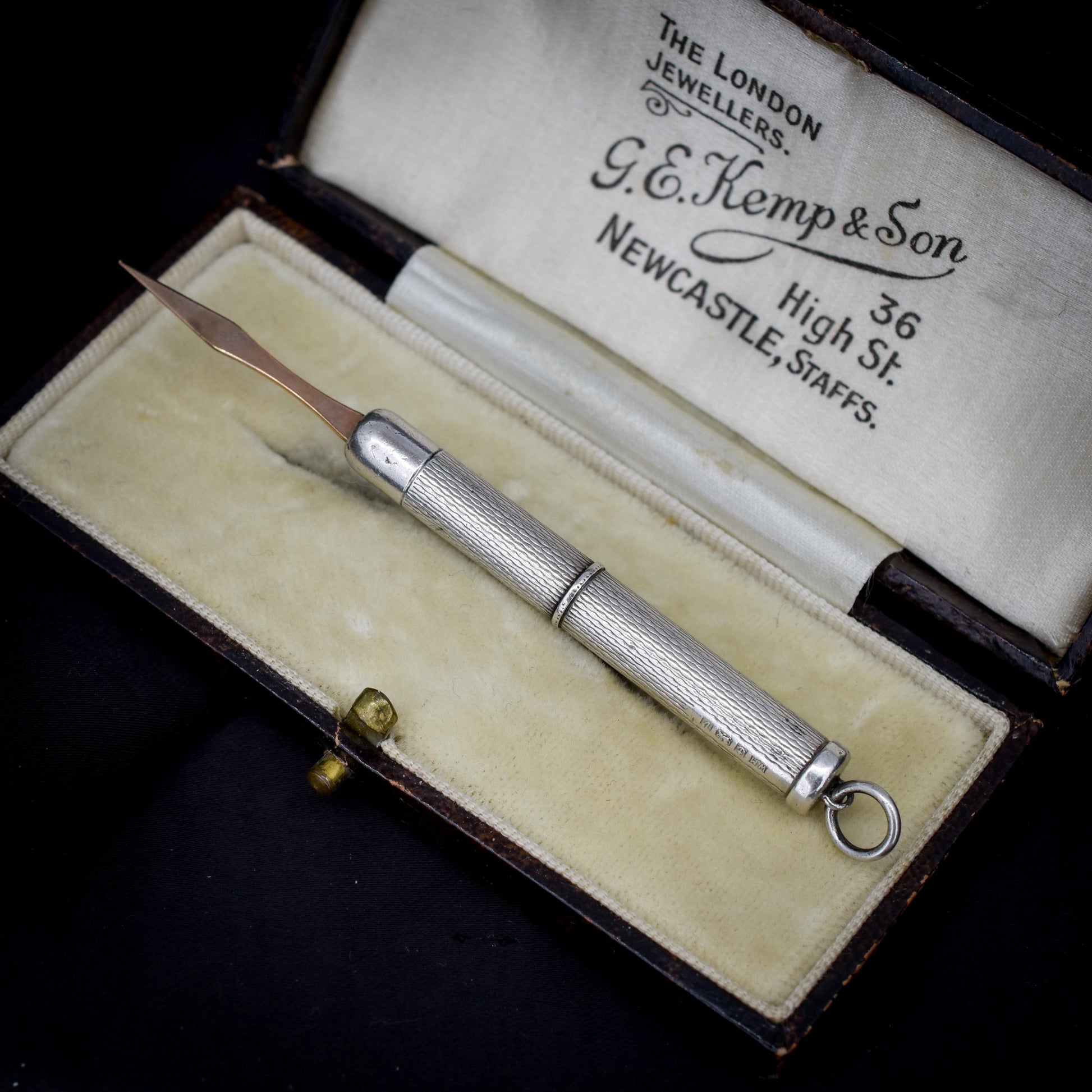 Vintage Sterling Silver and Gold Toothpick Pendant | 1995