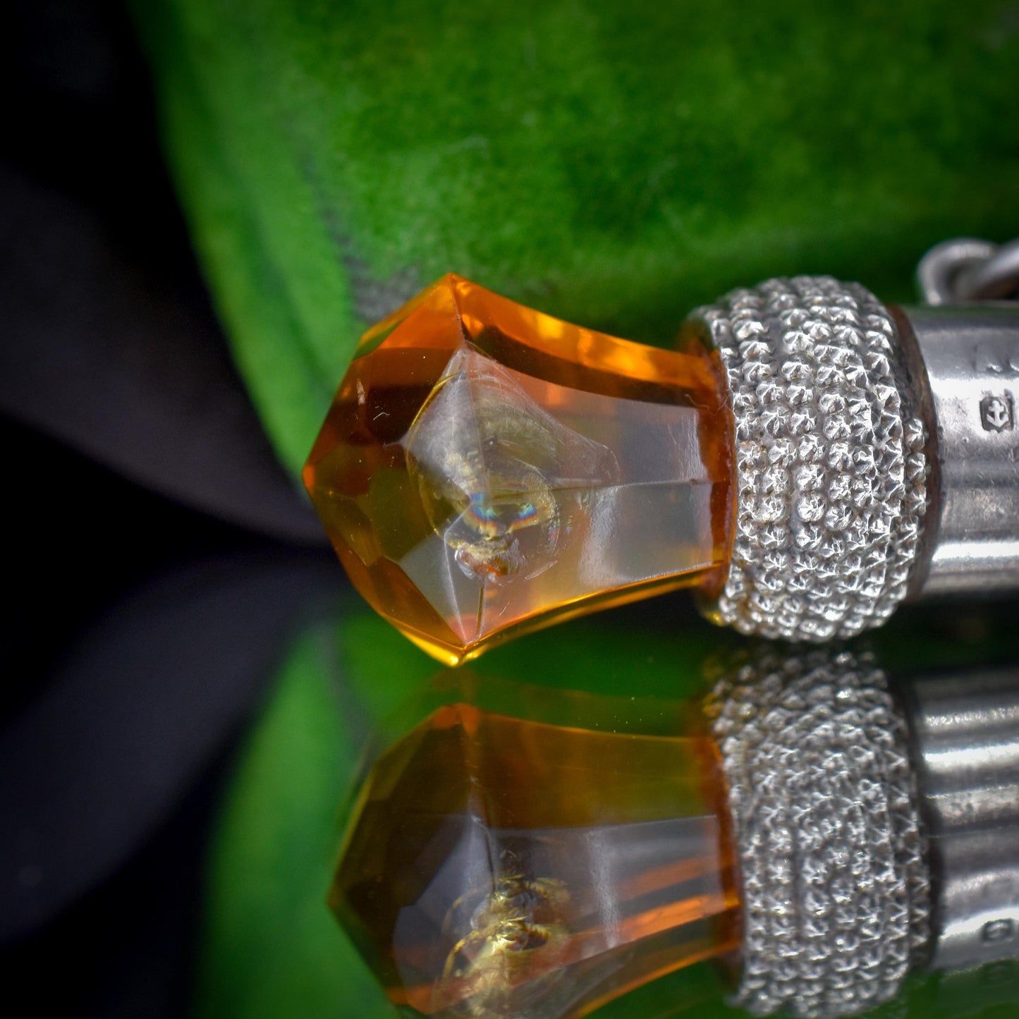 Antique Scottish Thistle Sterling Silver Whistle Charm Pendant