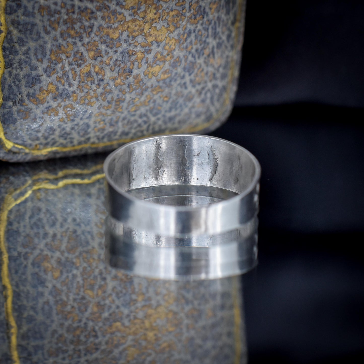 Antique REGARD Sterling Silver Chunky Band Ring