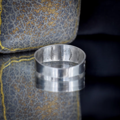 Antique REGARD Sterling Silver Chunky Band Ring