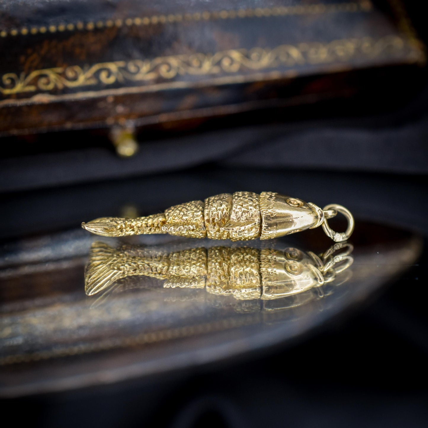 Vintage 9ct Gold Articulated Fish Charm | London 1972