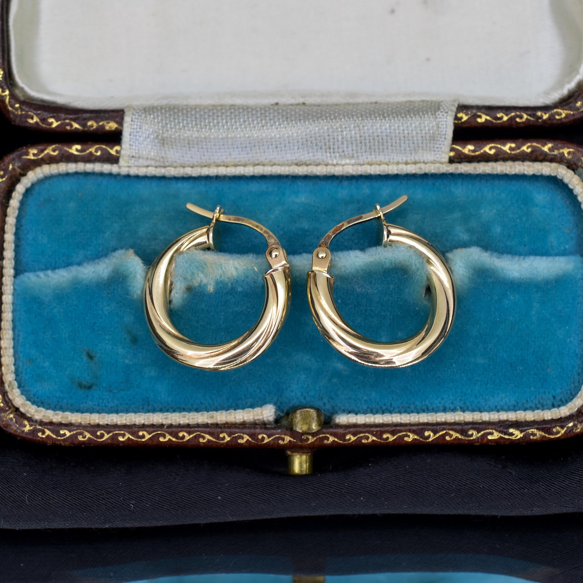 Vintage 9ct Yellow Gold Hoop 'Hoops' Earrings