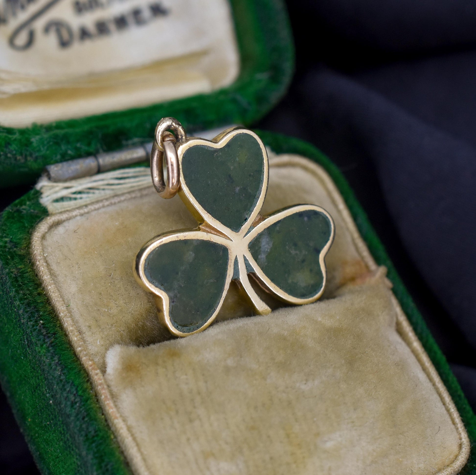 Vintage 9ct Gold Connemara Shamrock Clover Pendant | Dublin 1966