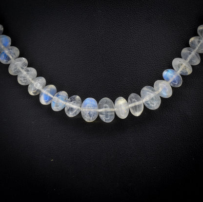 Rainbow Moonstone Beaded Necklace | 16.5"