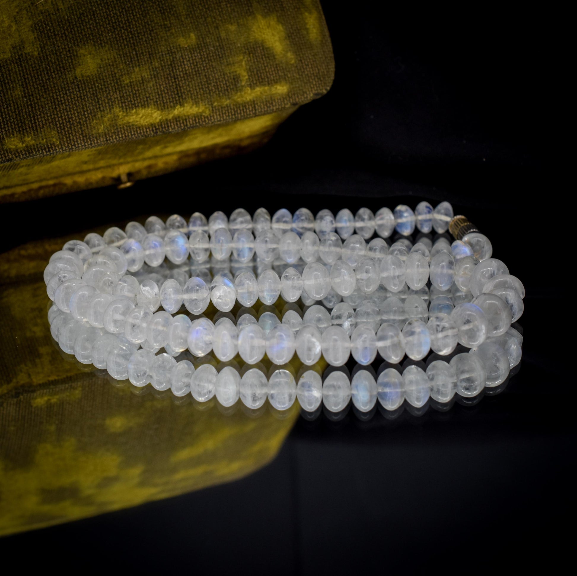 Rainbow Moonstone Beaded Necklace | 16.5"