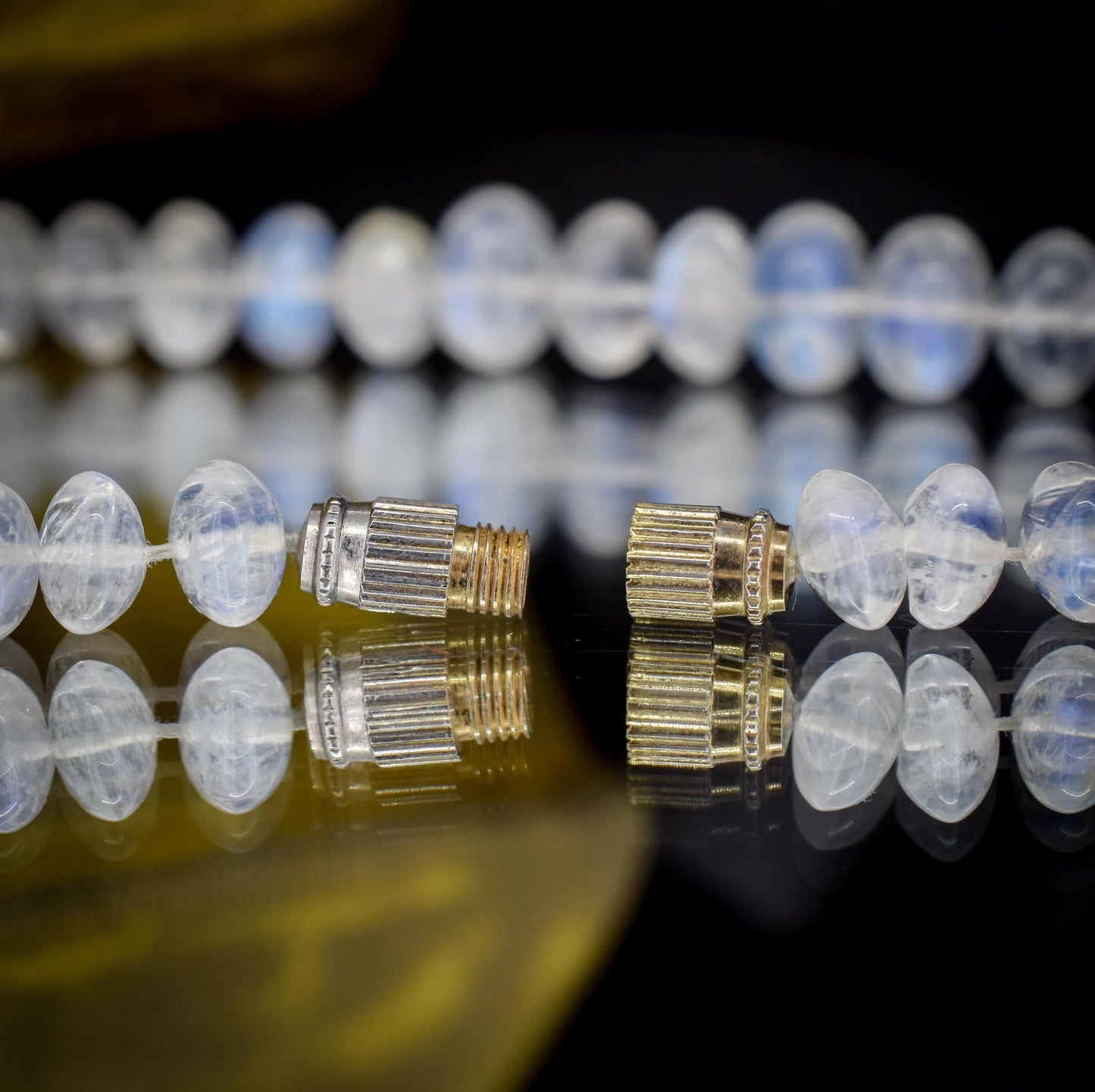 Rainbow Moonstone Beaded Necklace | 16.5"