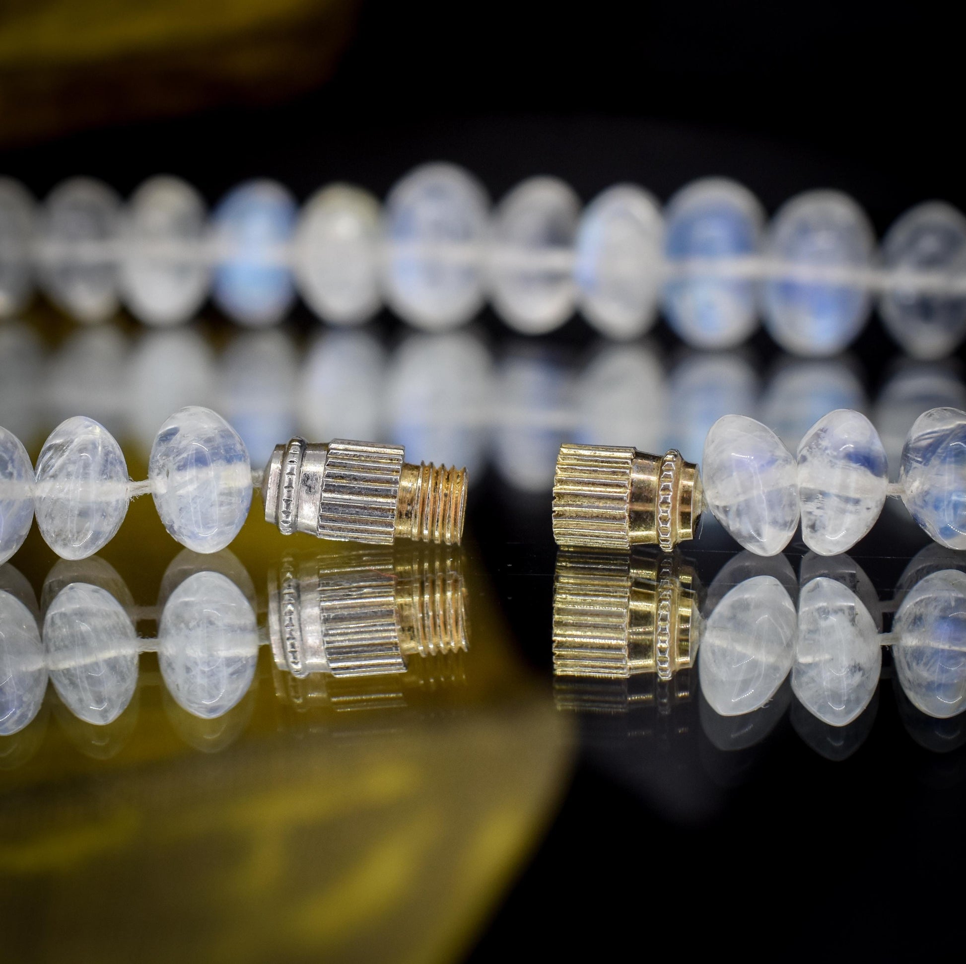 Rainbow Moonstone Beaded Necklace | 16.5"