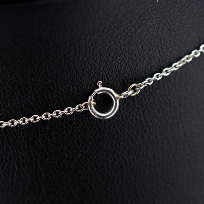 Art Deco Opal Heart and Diamond 18ct White Gold and Platinum Pendant Necklace | 16"