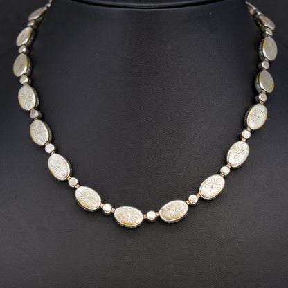 Vintage Pink Paste Bezel Set Riviere Necklace | Art Deco