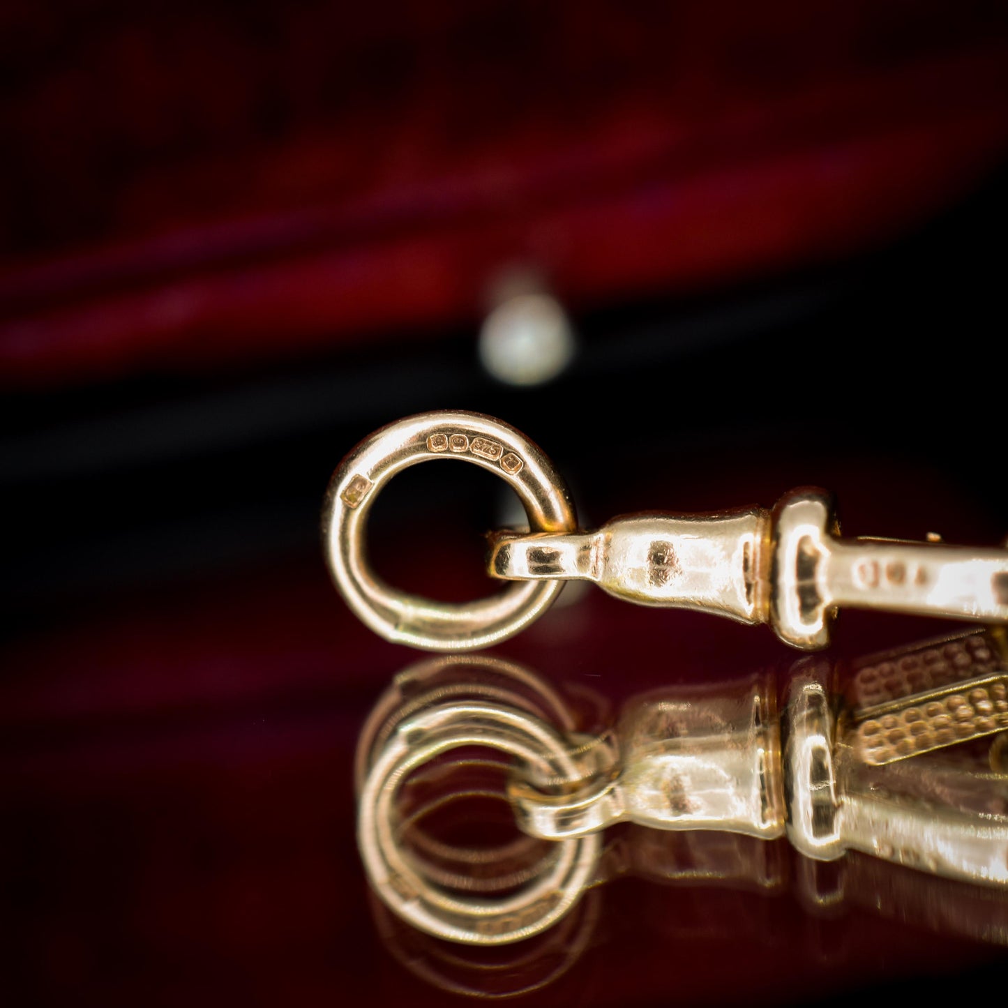 Vintage Matching Pair of 9ct Gold Dog Clip Charm | Extender