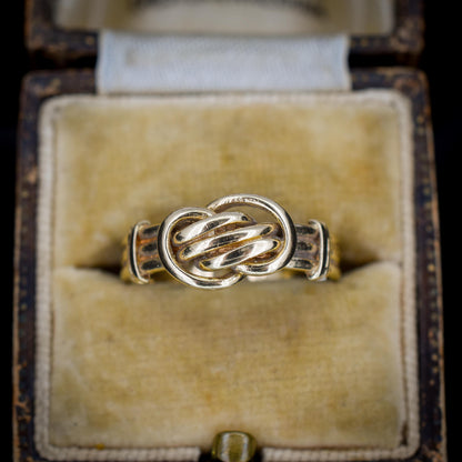Vintage '1993' Lovers Knot 9ct Gold Ring Band