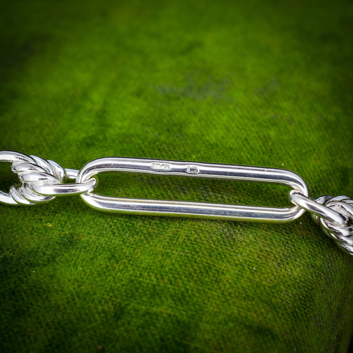 Antique Sterling Silver Trombone Love Knot Watch Chain with Double Dog Clip and T Bar | 15"