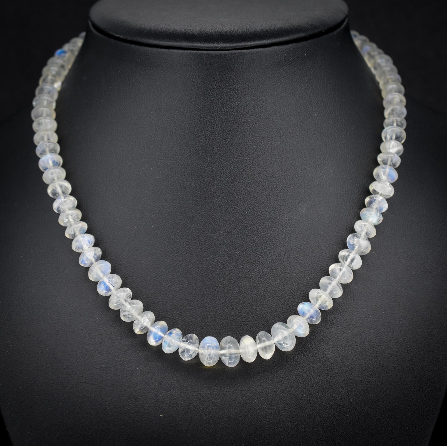 Rainbow Moonstone Beaded Necklace | 16.5"
