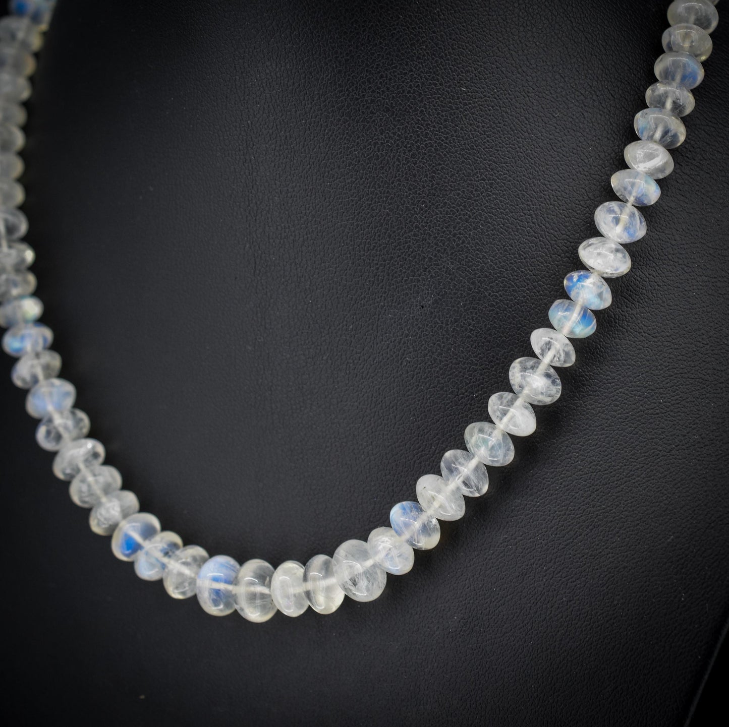 Rainbow Moonstone Beaded Necklace | 16.5"