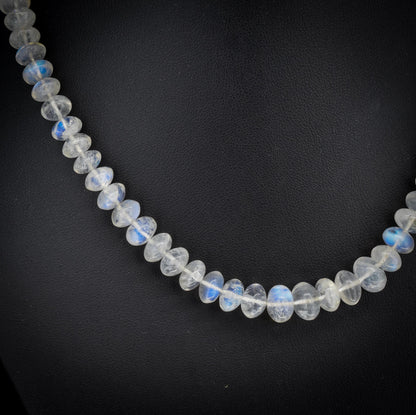 Rainbow Moonstone Beaded Necklace | 16.5"
