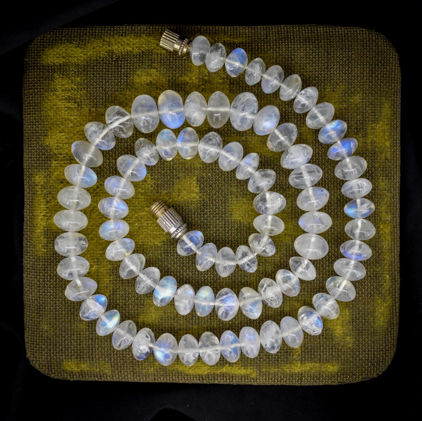 Rainbow Moonstone Beaded Necklace | 16.5"