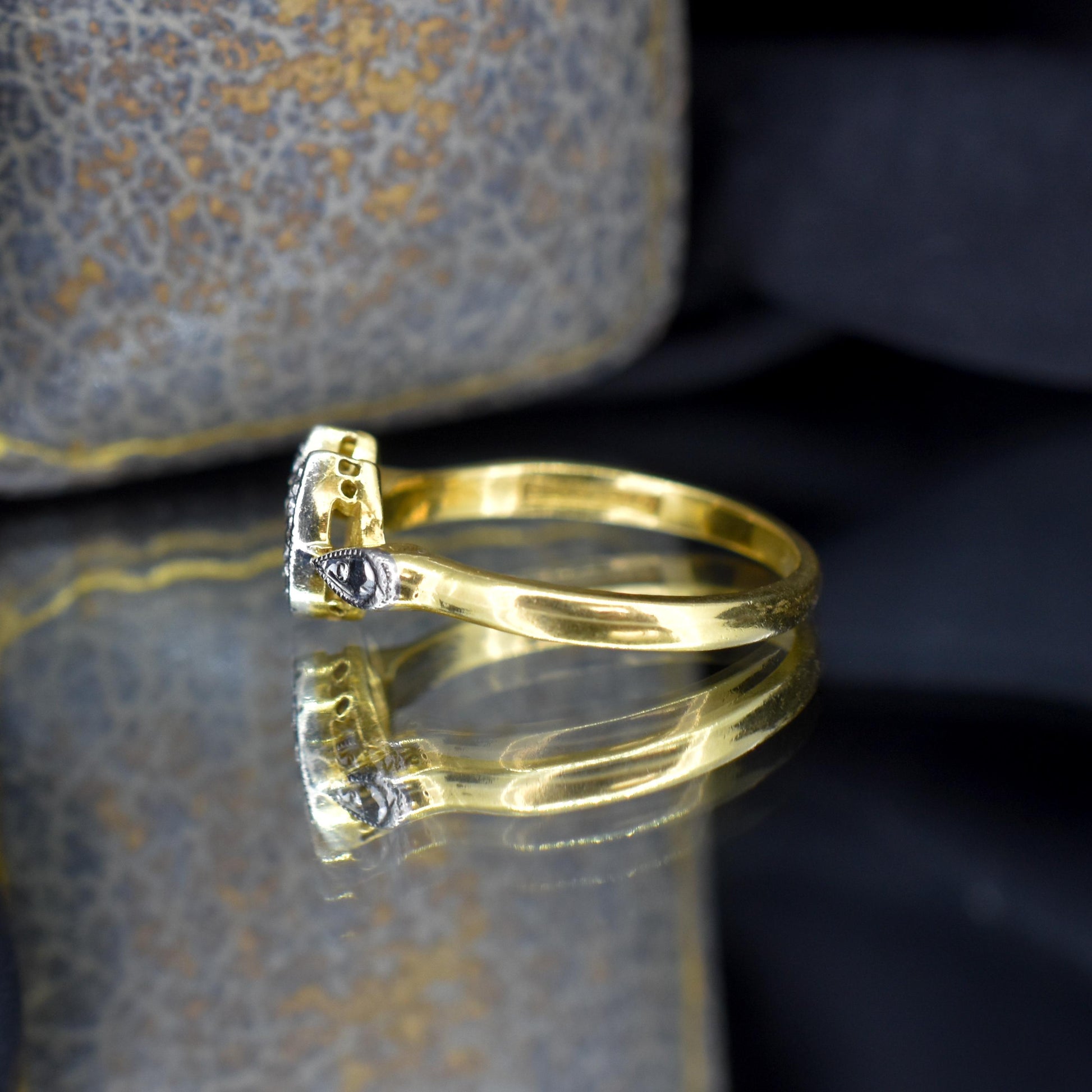 Antique Diamond Horseshoe Equestrian 18ct Yellow Gold Ring